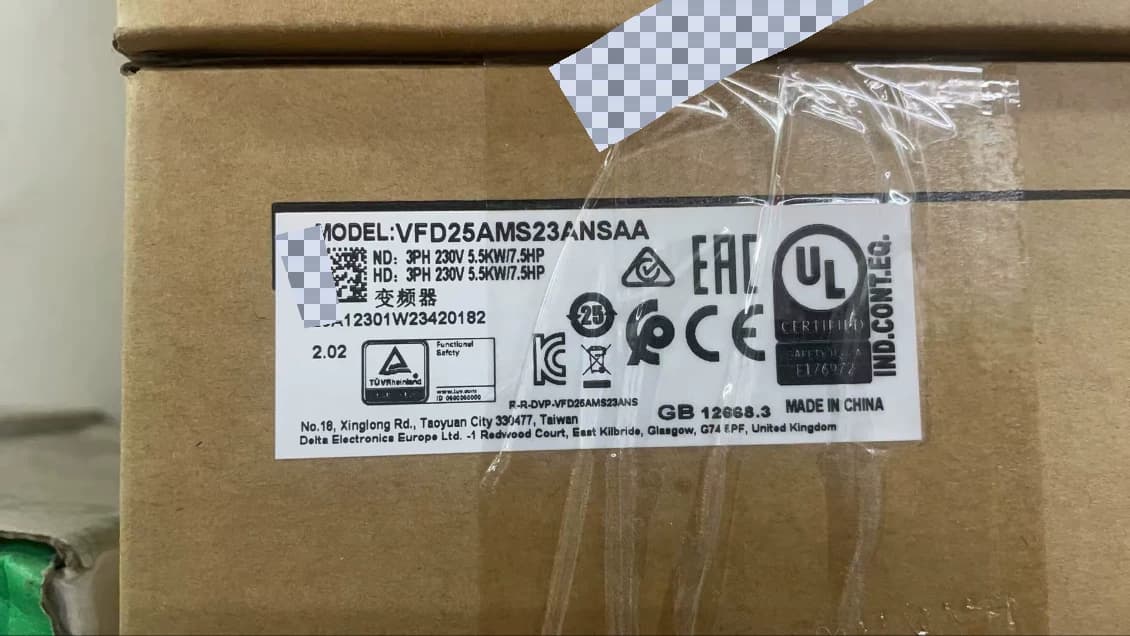 100% úplne nový originálny a originálny Delta VFD25AMS23ANSAA 5,5KW trojfázové 220V frekvenčné meniče Pohon Servo Motor