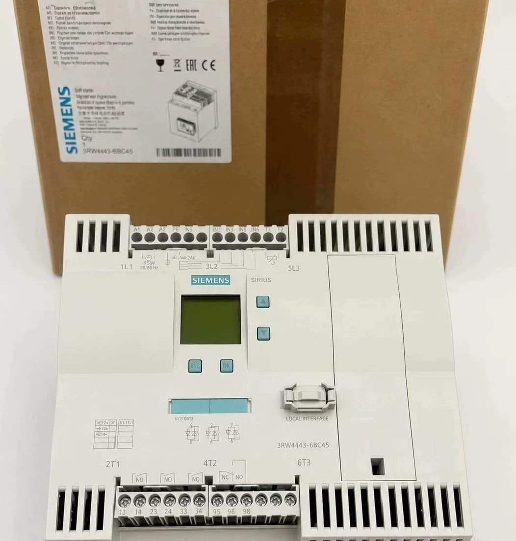 Úplne nový, originálny, továrenský softstartér Siemens 3RW4074-2BB44 SOFTSTARTER SIRIUS