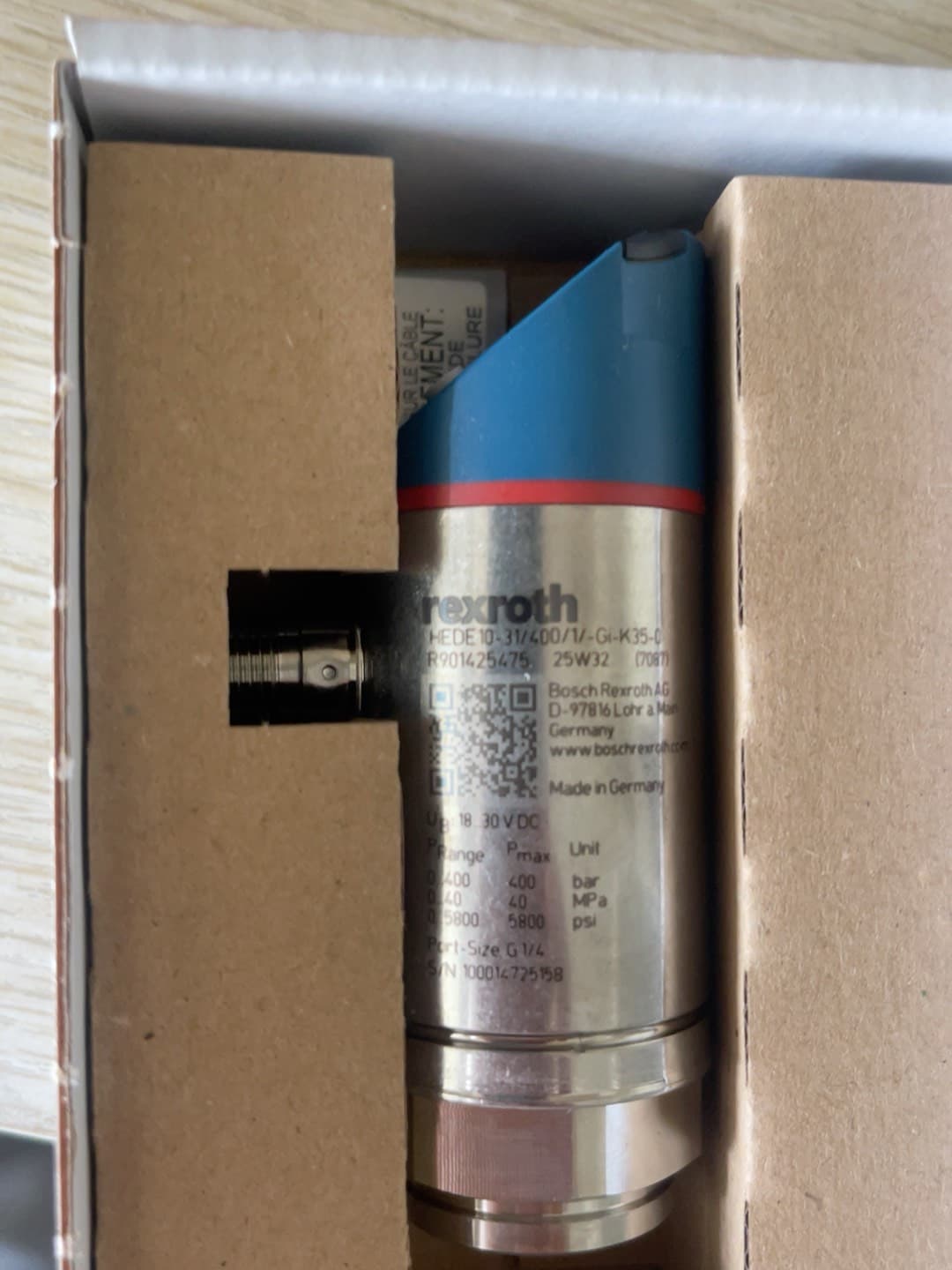 Úplne nový originálny servopohon Bosch Rexroth Senzor tlaku HEDE10-3X/250/1/-GI-K35-0 Rýchla dodávka