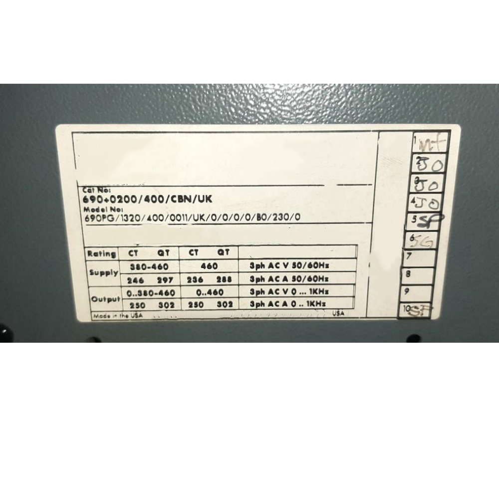 Úplne nový originálny Parker 690PG/1320/400/0011/UK/0/0/0/0/B0/230/0 Servopohony Pohony s premenlivou frekvenciou Ovládače servomotorov Rýchla dodávka